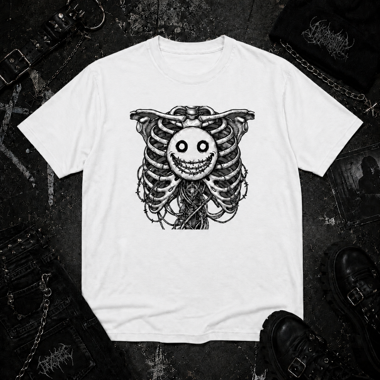 Face in Chest tee