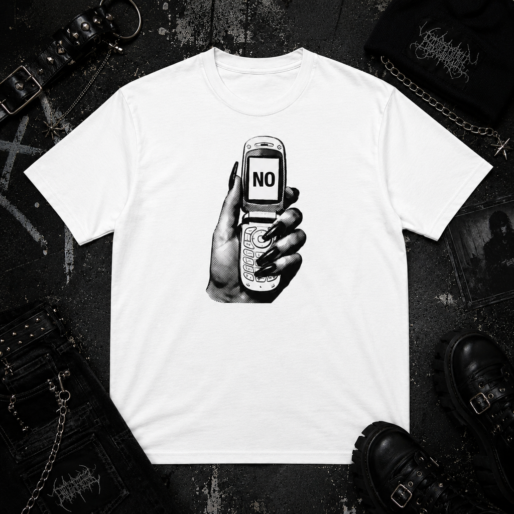 Long Nails Flip Phone tee