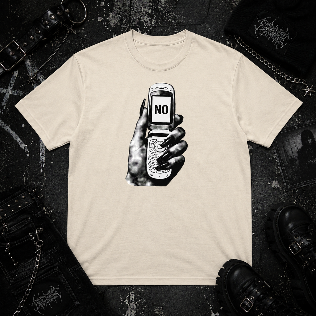 Long Nails Flip Phone tee