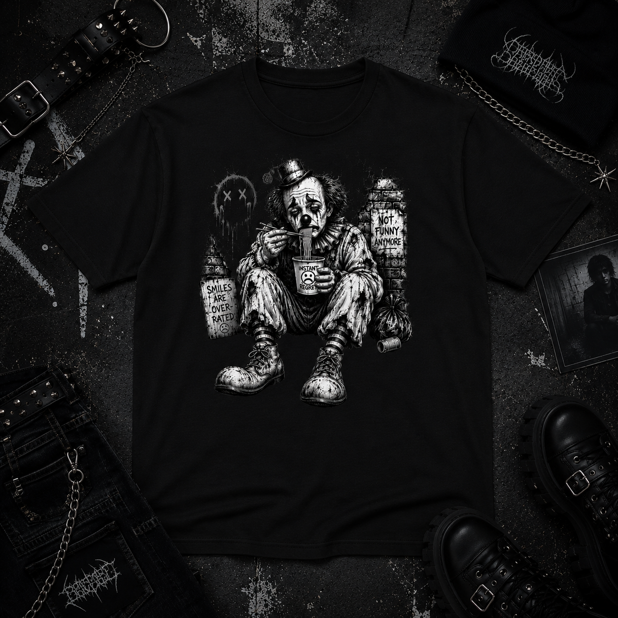 Clown Eating Noodles tee