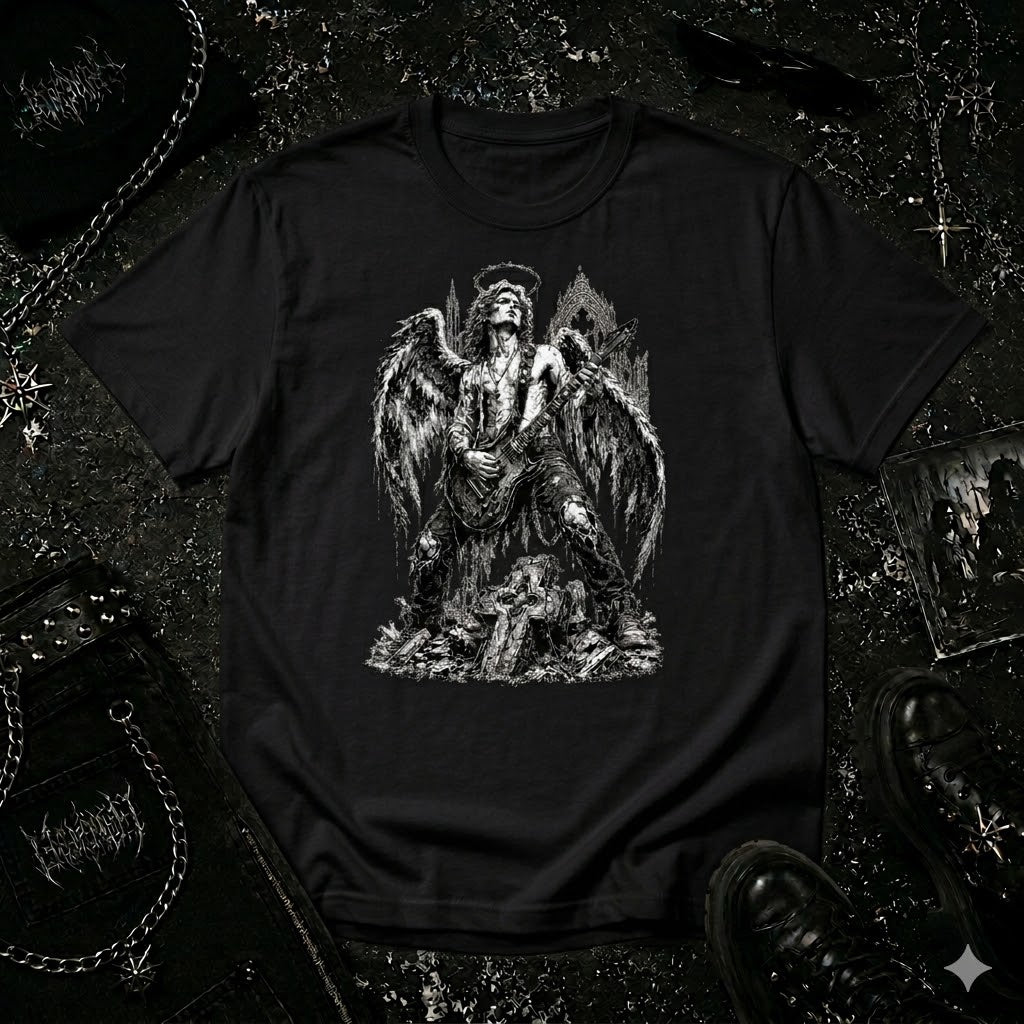 Angel Playing Guitar tee