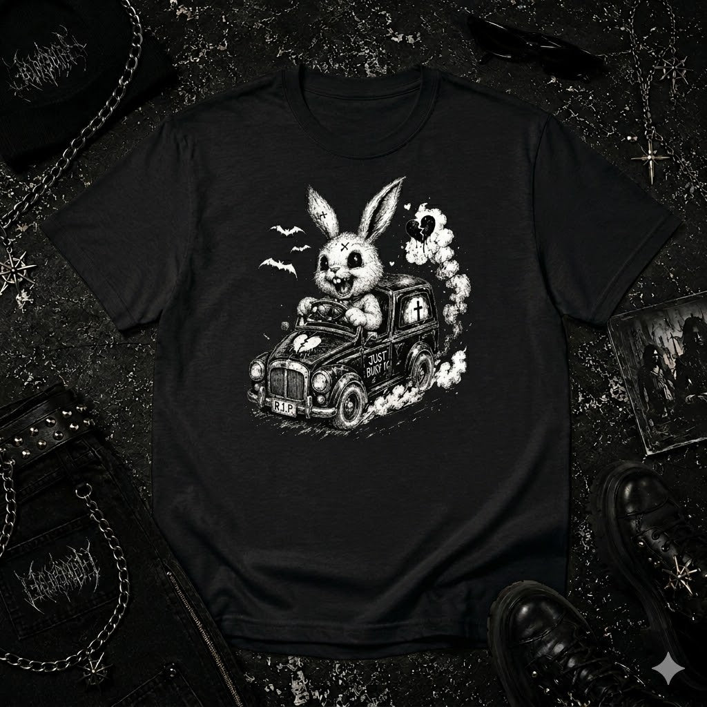 Bunny Driving Hearse tee