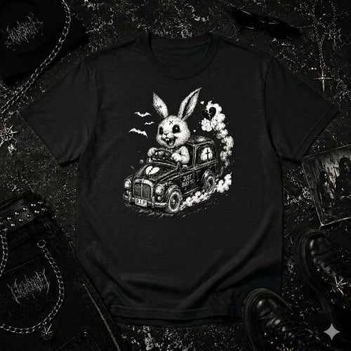 Bunny Driving Hearse tee
