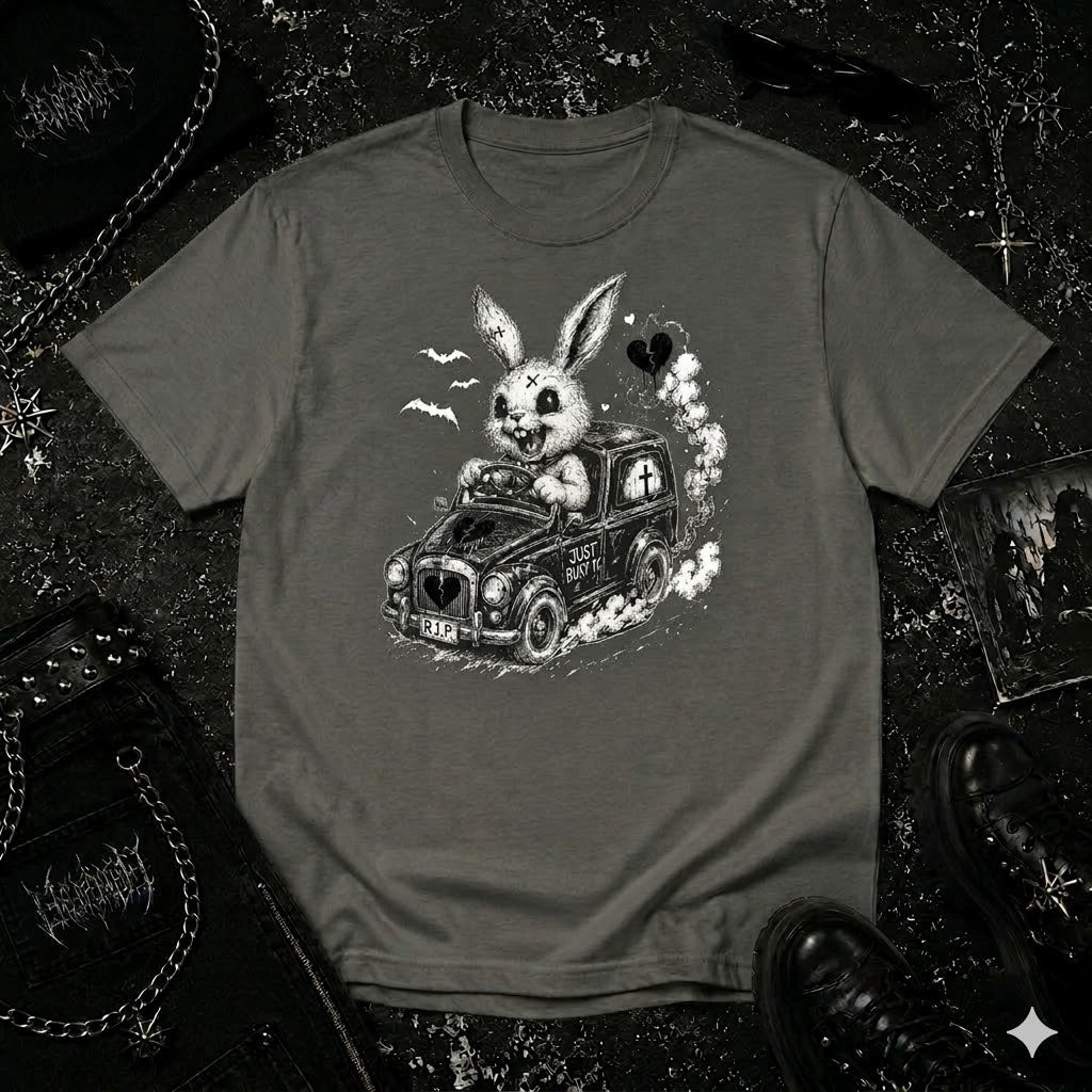 Bunny Driving Hearse tee