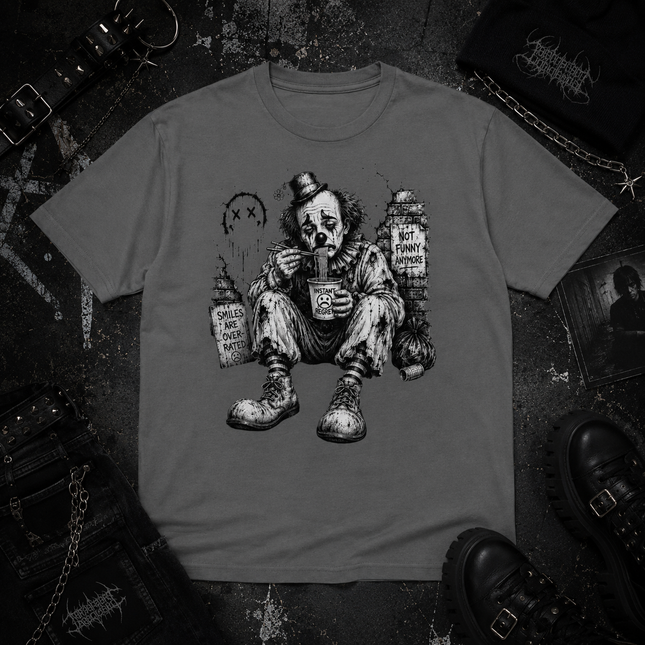 Clown Eating Noodles tee