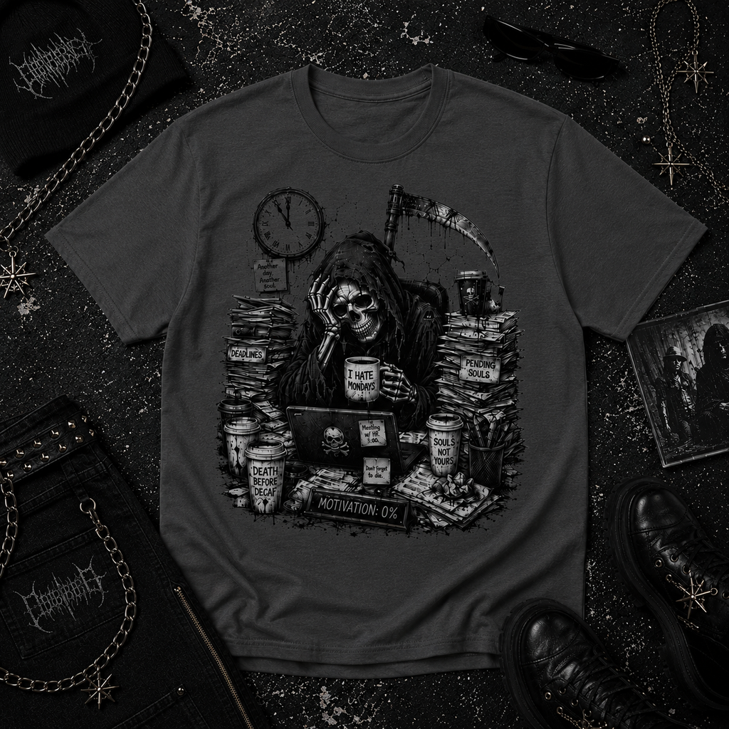 Grim Reaper In Office tee