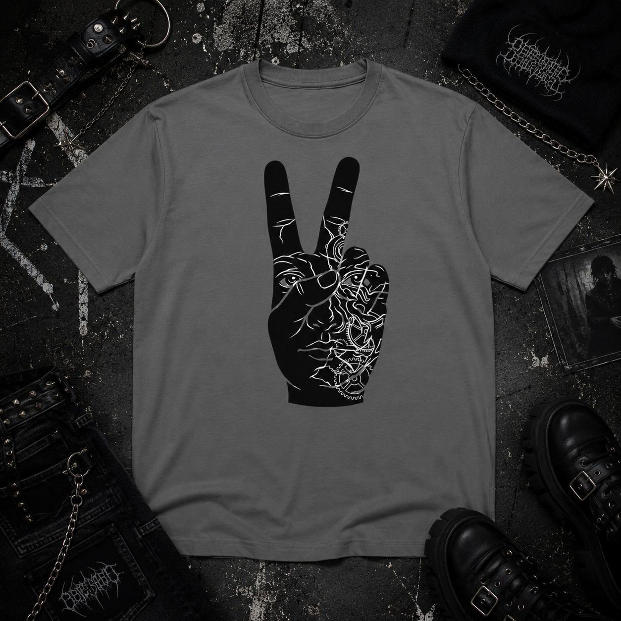 Peace Sign Face tee