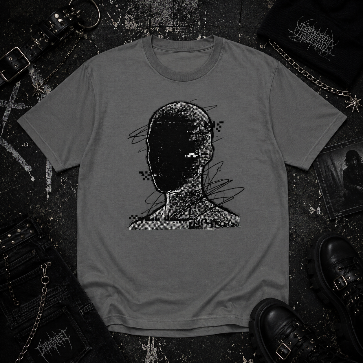 Glitched Shadow tee
