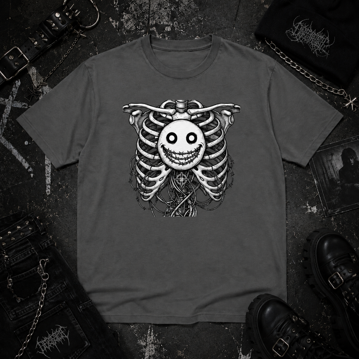 Face in Chest tee
