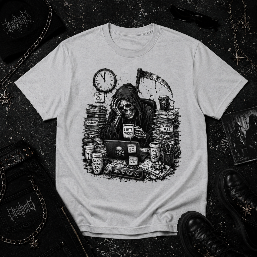 Grim Reaper In Office tee