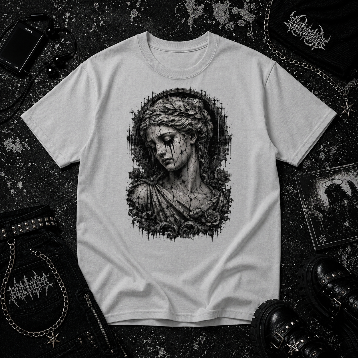 Crying Statue tee
