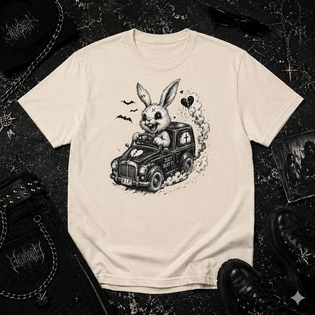 Bunny Driving Hearse tee