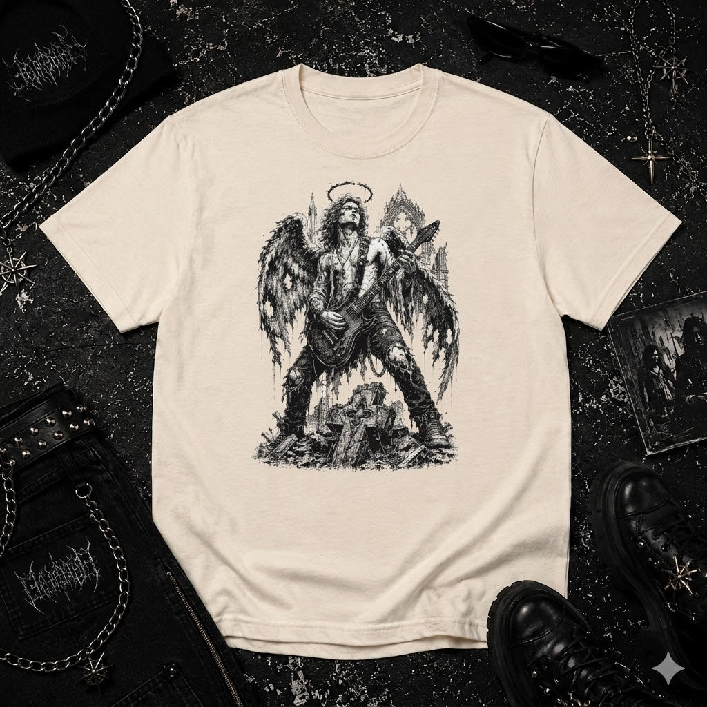 Angel Playing Guitar tee