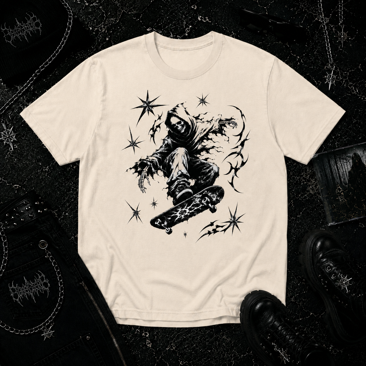 Skateboarding Grim Reaper tee