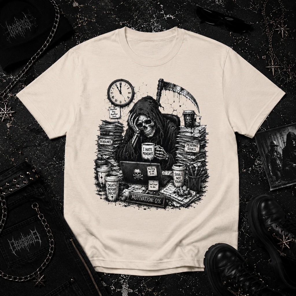Grim Reaper In Office tee