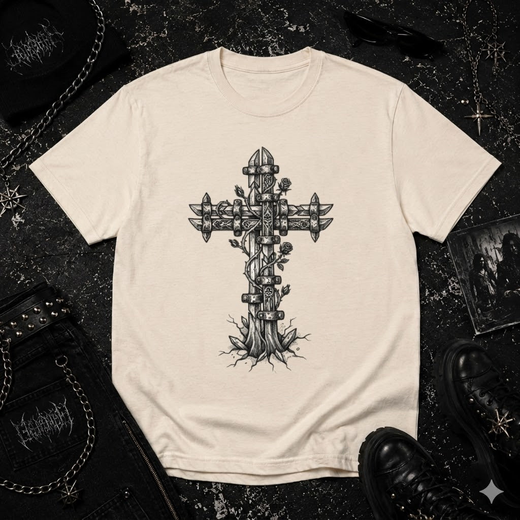 Metal Cross Tee