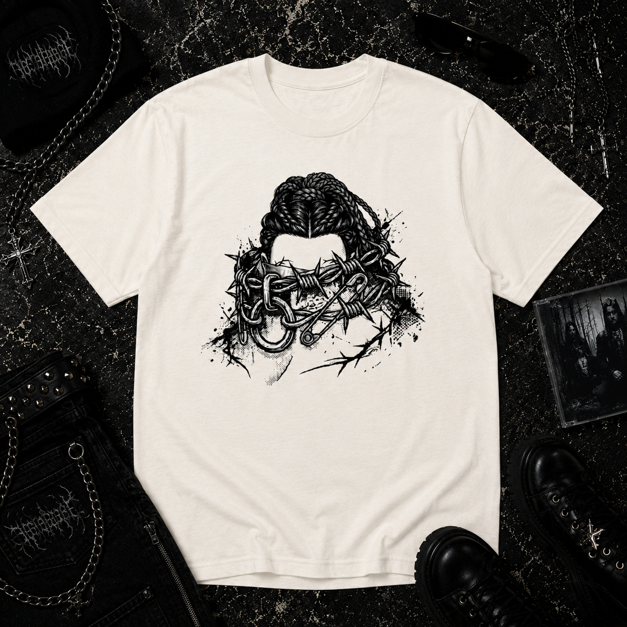 Barbed Choker tee
