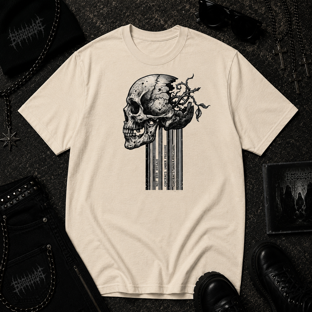 Barcode Skull classic tee