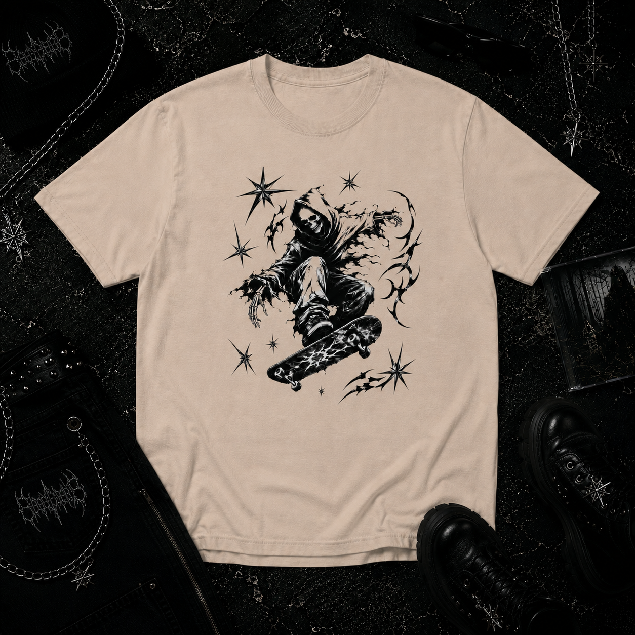 Skateboarding Grim Reaper tee