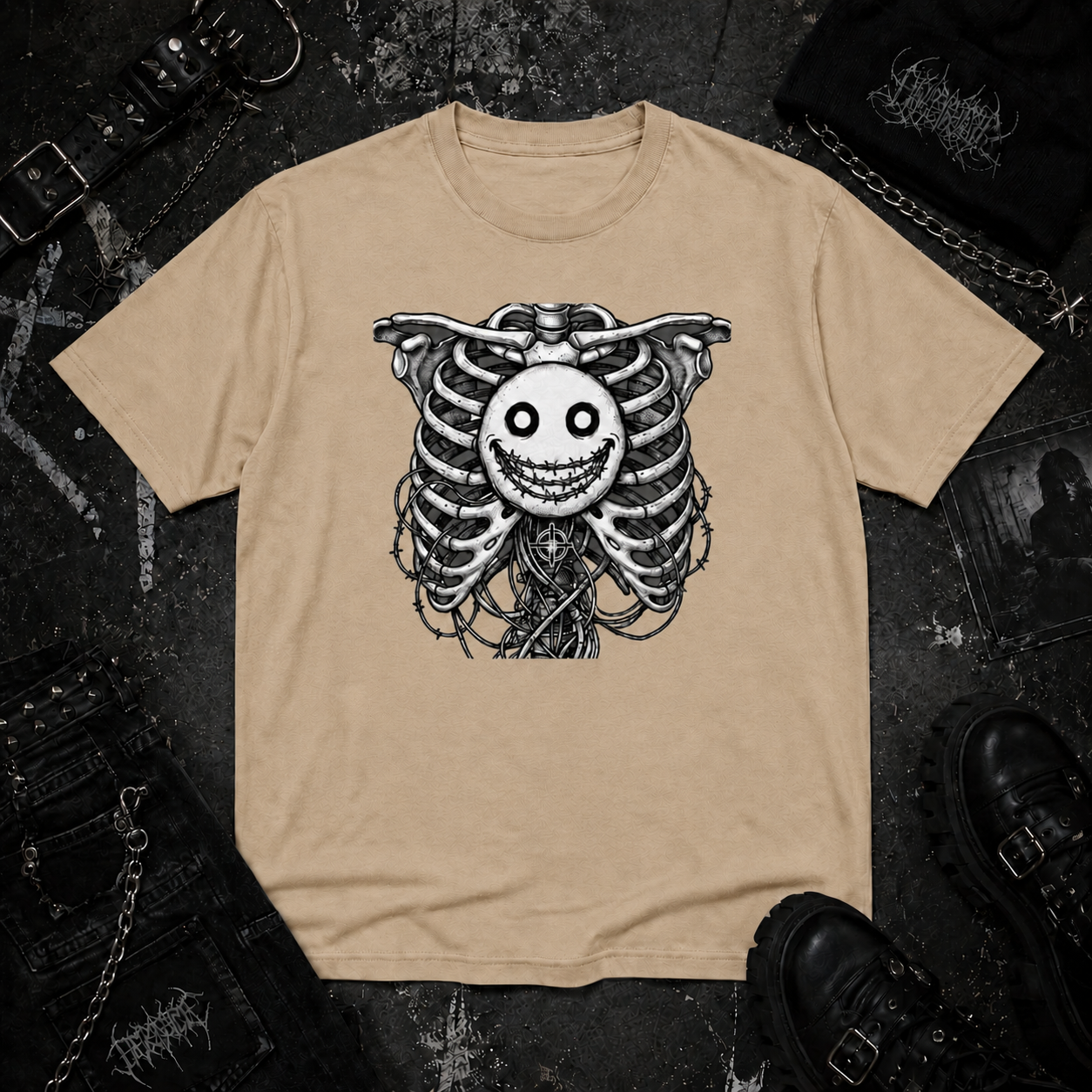 Face in Chest tee
