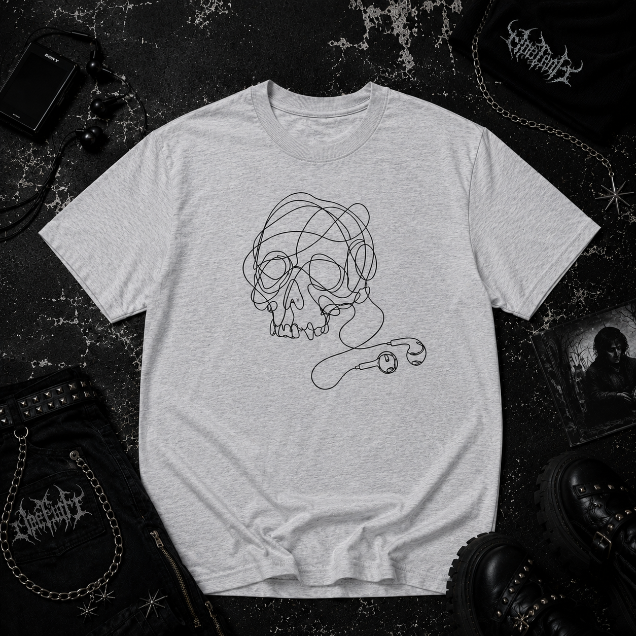 Wired Skull classic tee