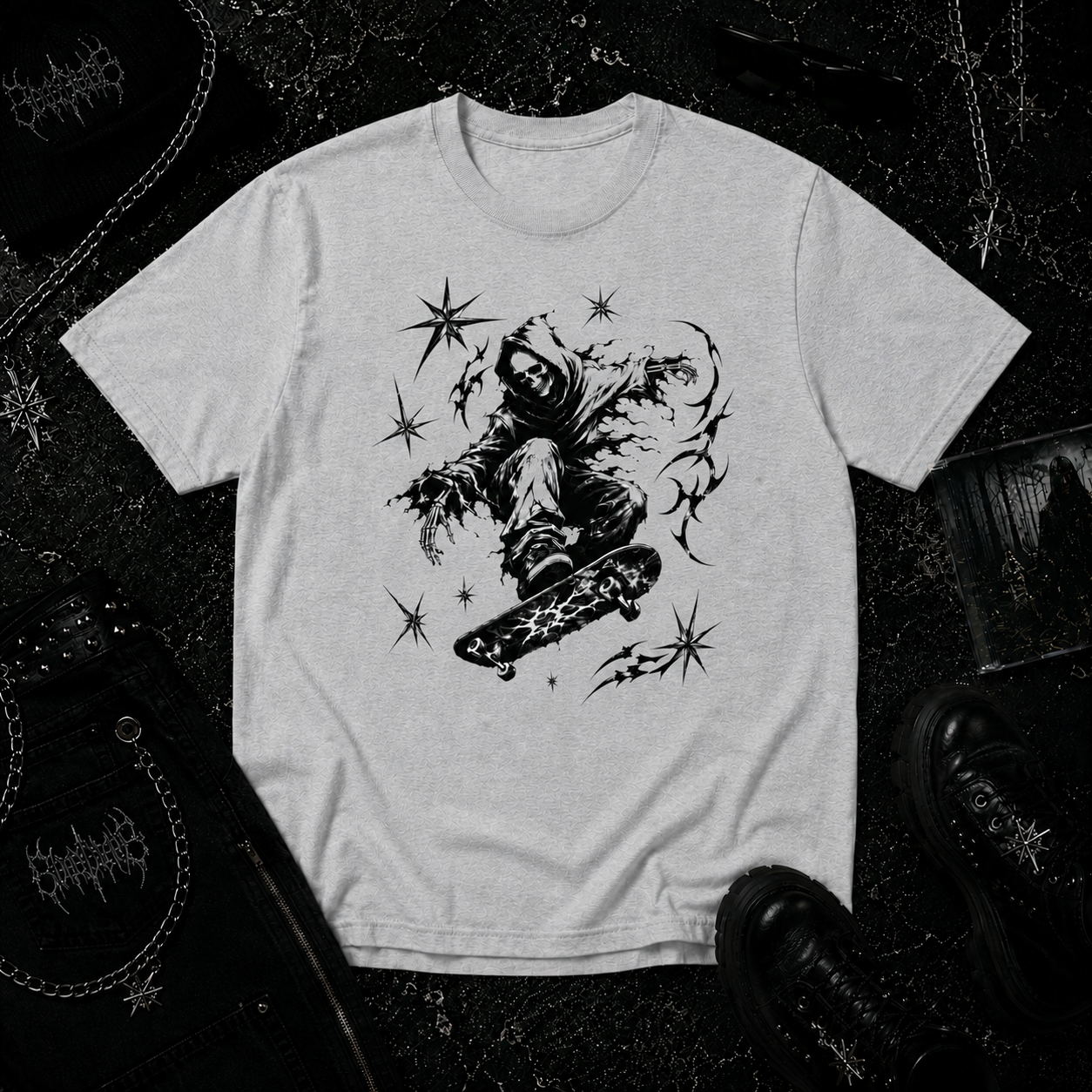 Skateboarding Grim Reaper tee