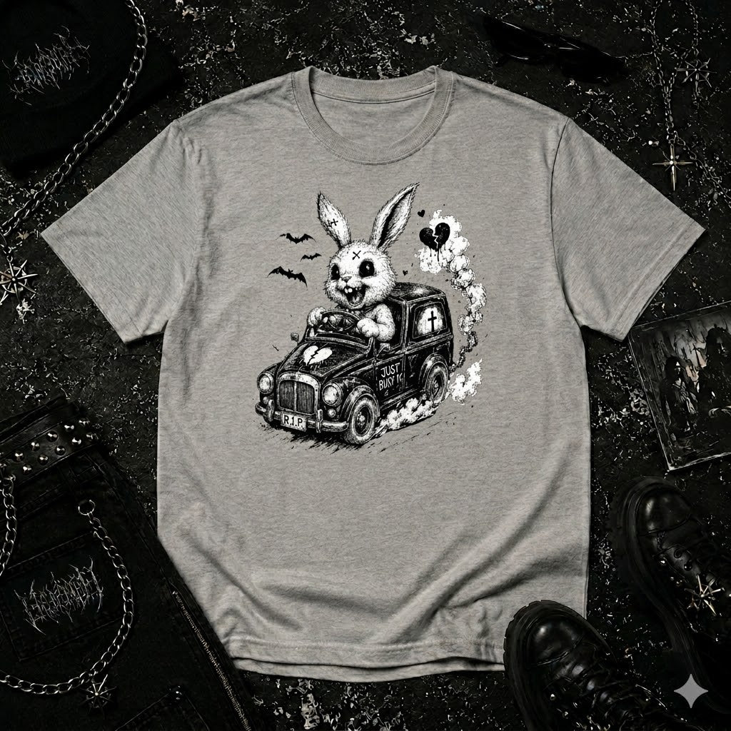 Bunny Driving Hearse tee