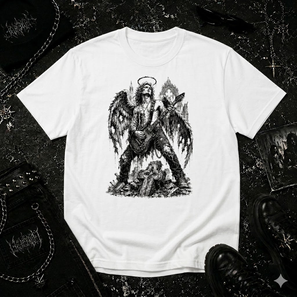 Angel Playing Guitar tee