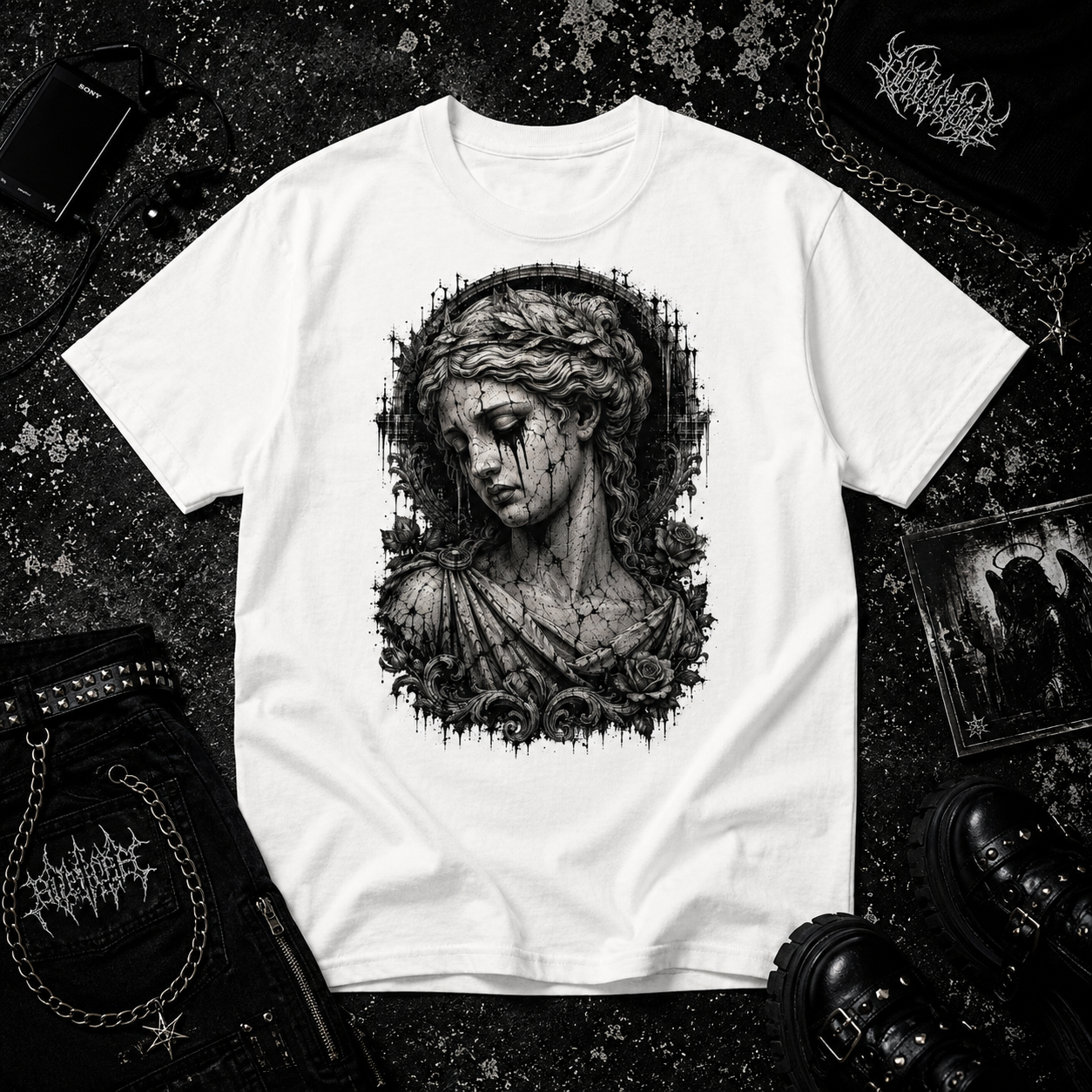 Crying Statue tee