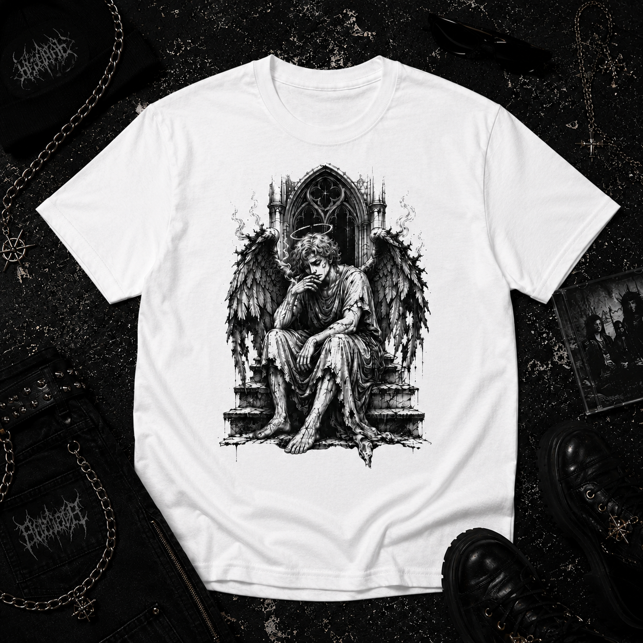 Angel Smoking tee