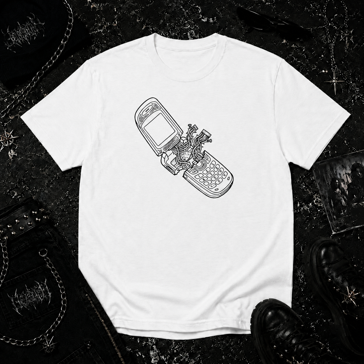 Broken Flip Phone tee