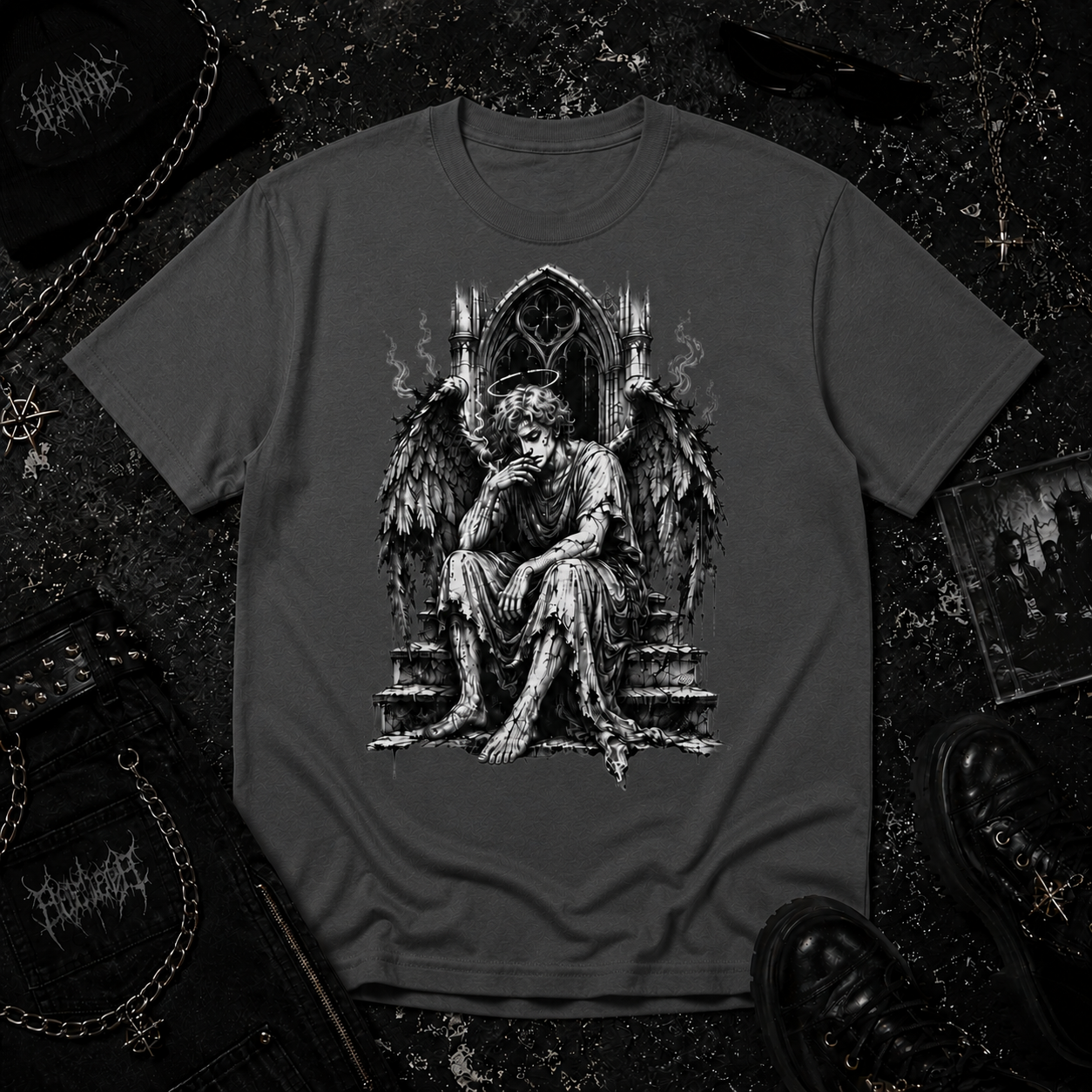 Angel Smoking tee