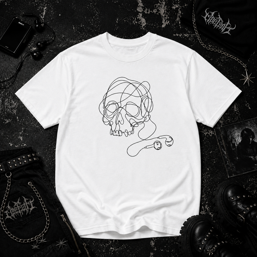 Wired Skull classic tee
