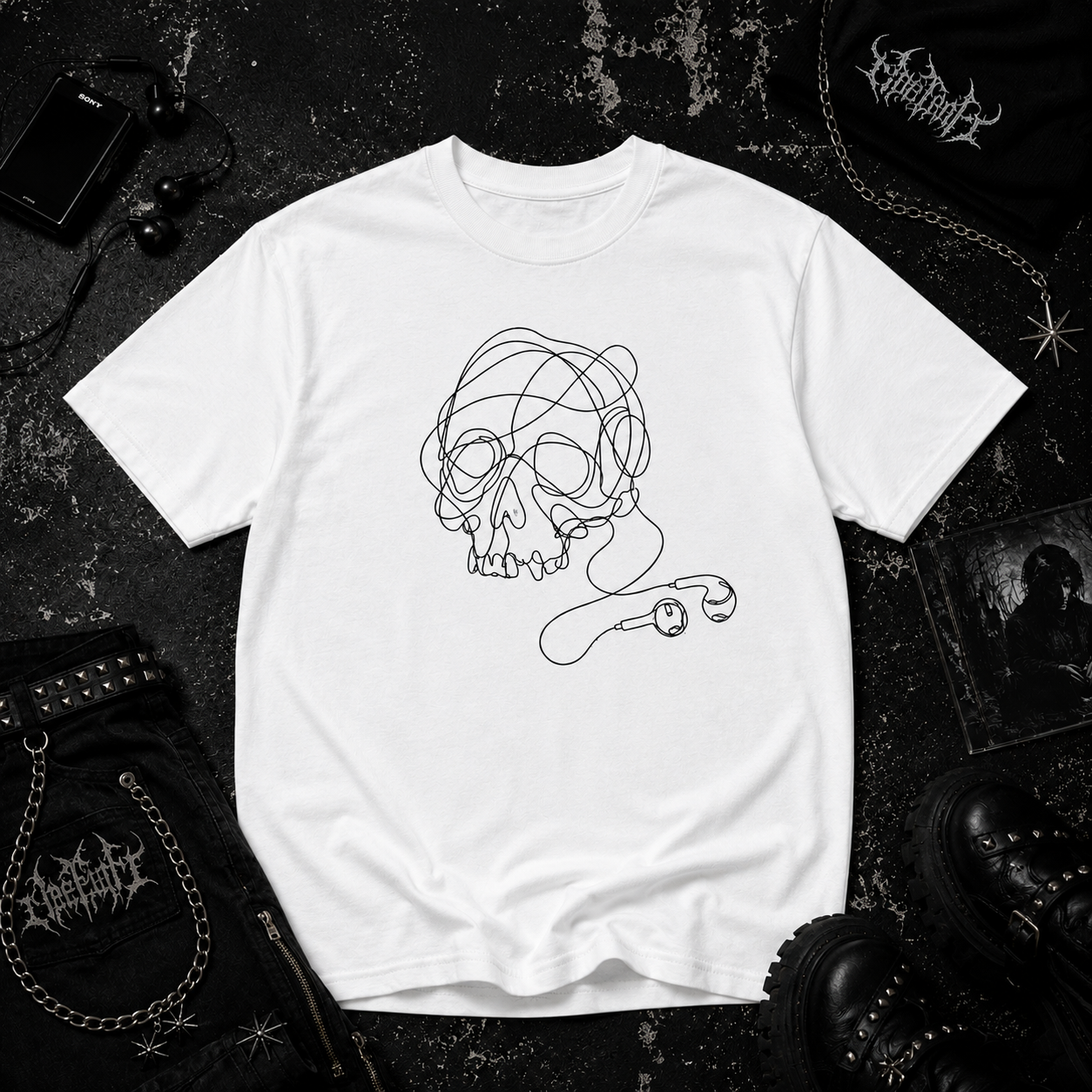 Wired Skull classic tee