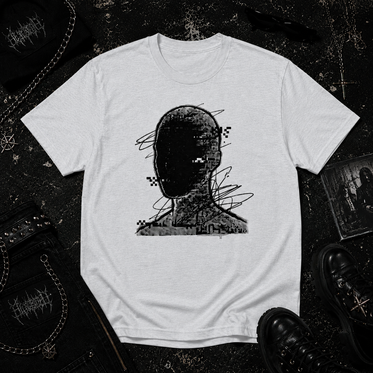 Glitched Shadow tee