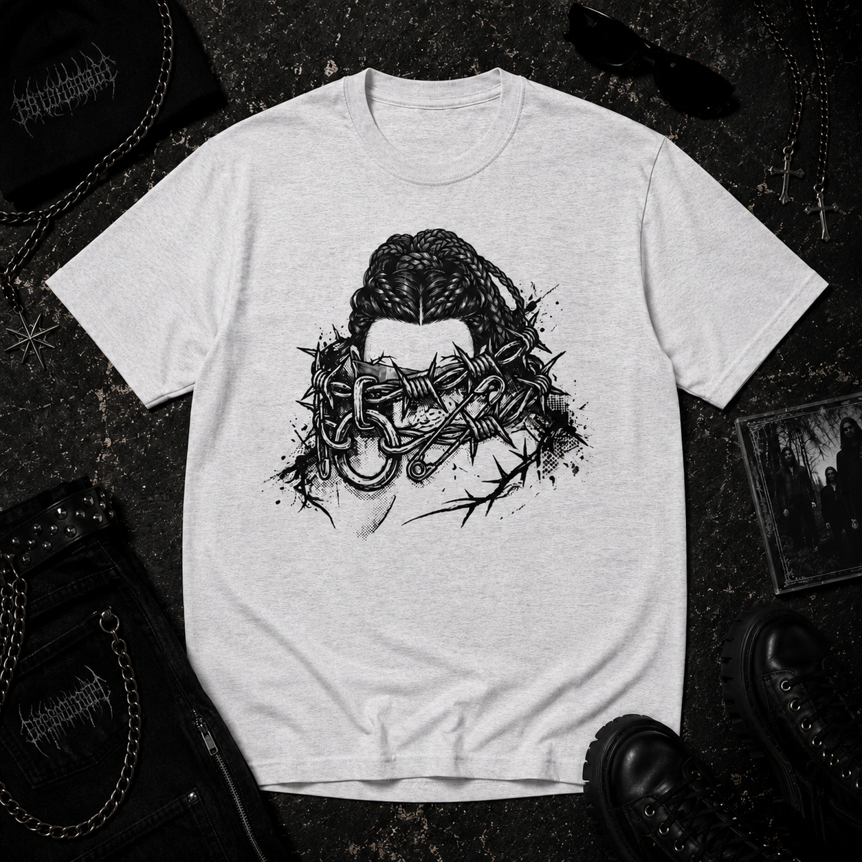 Barbed Choker tee