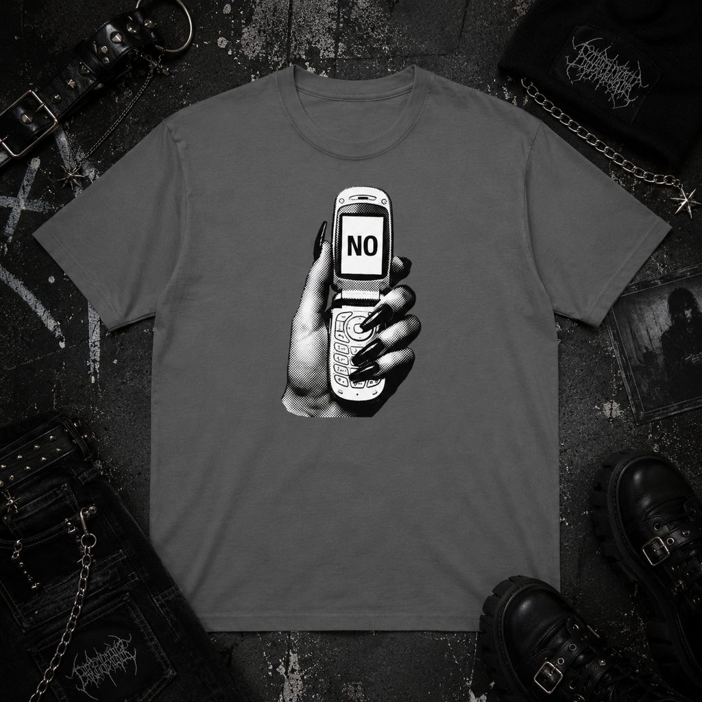 Long Nails Flip Phone tee