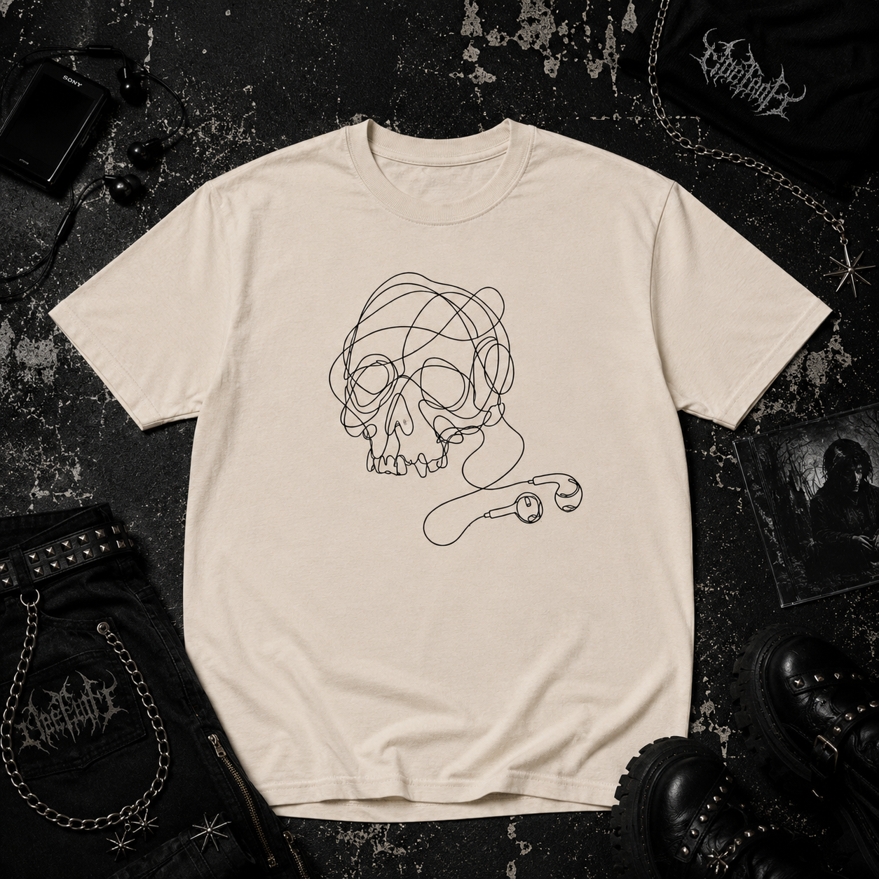 Wired Skull classic tee