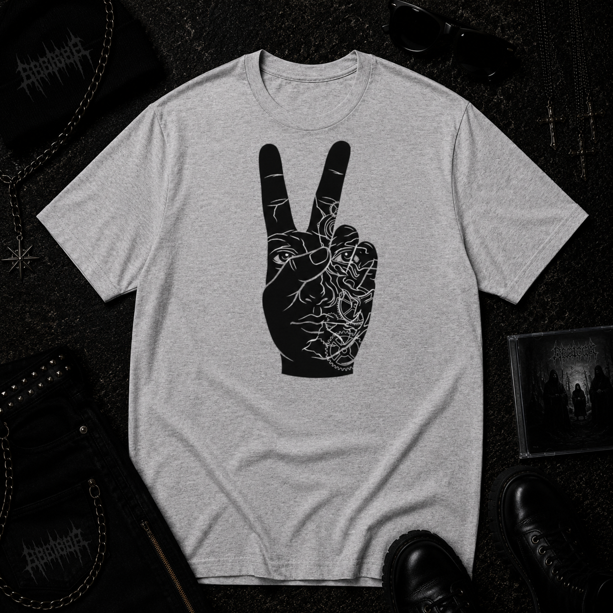 Peace Sign Face tee
