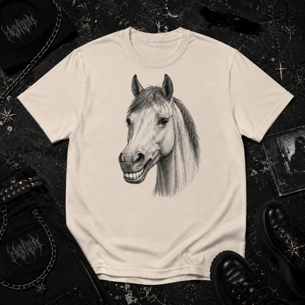 The smiling horse