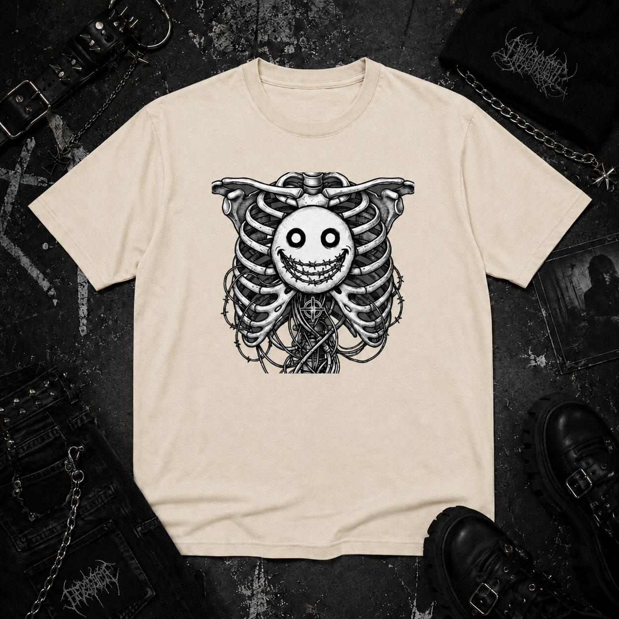Face in Chest tee