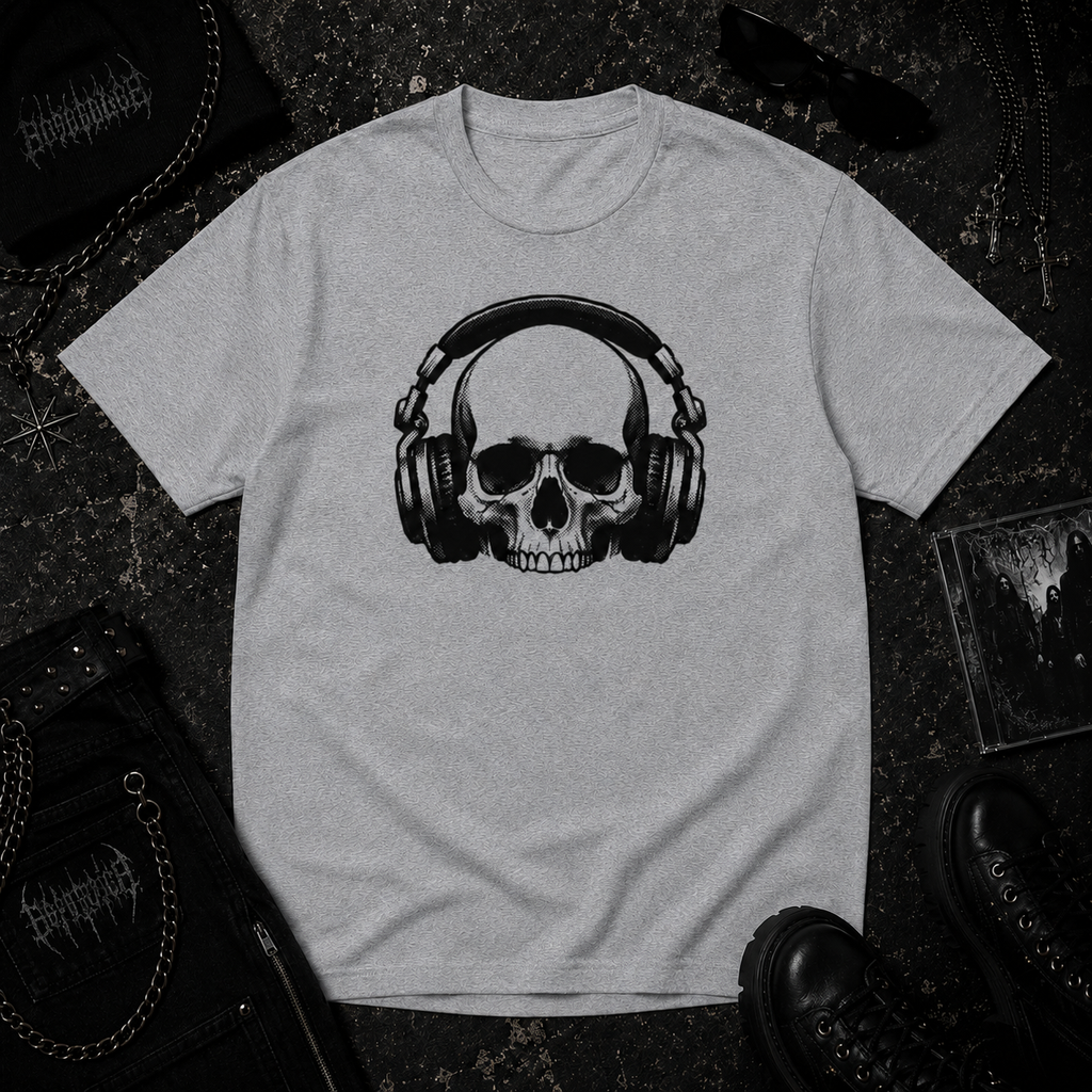 Skull With Headphones tee