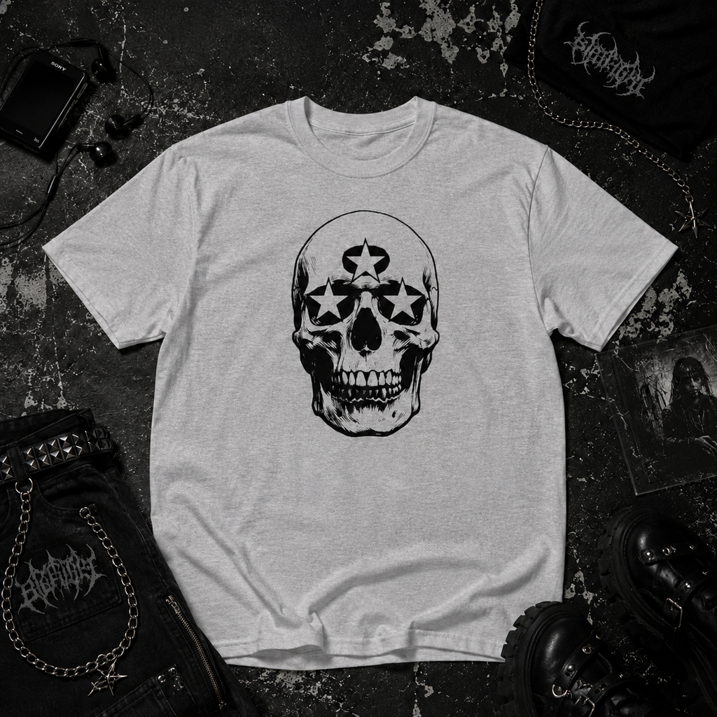 3 Star Skull tee