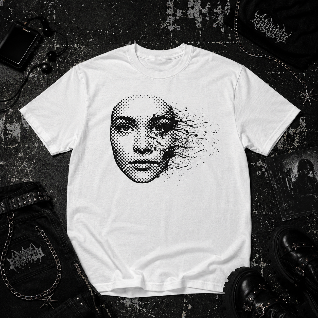 Fading Face tee