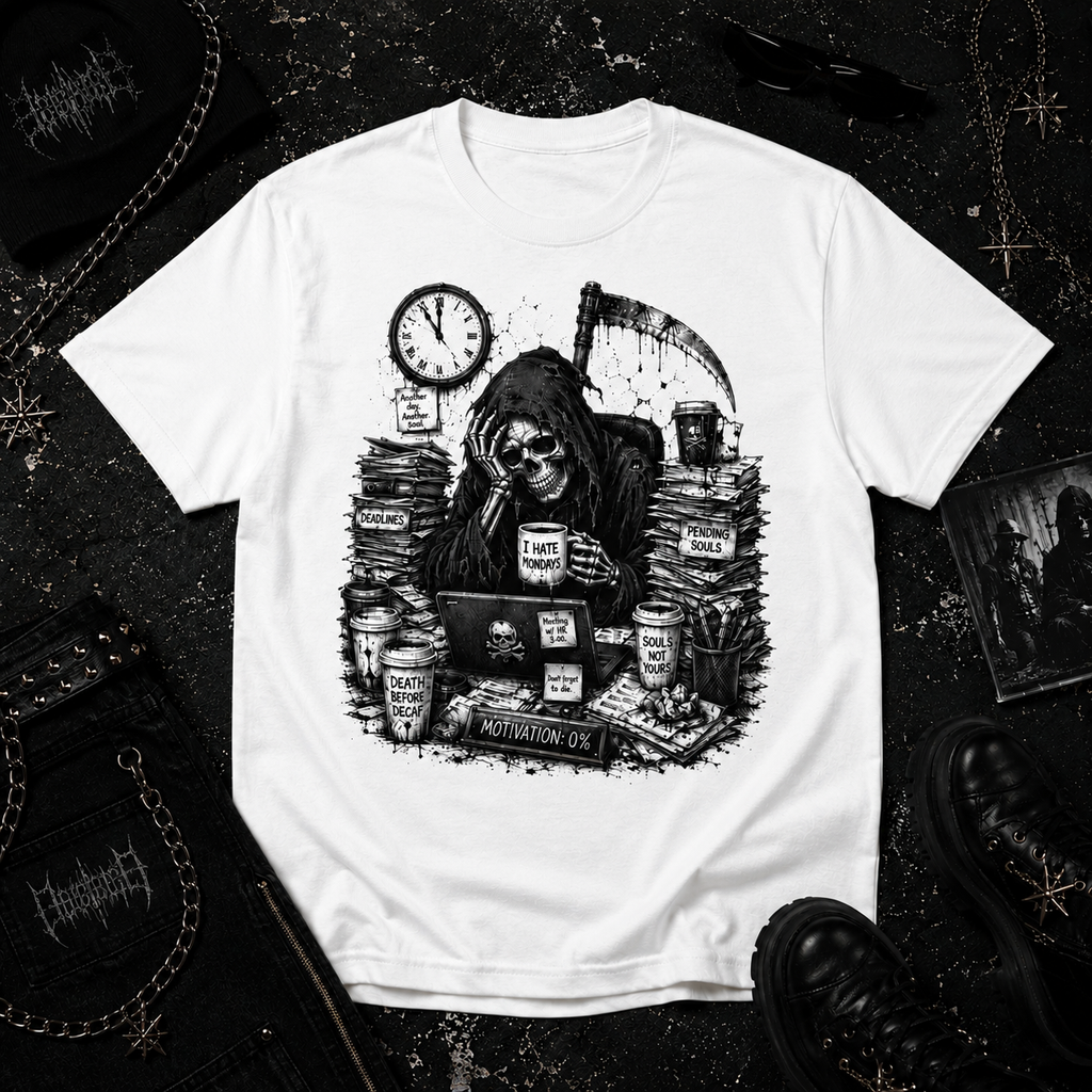 Grim Reaper In Office tee